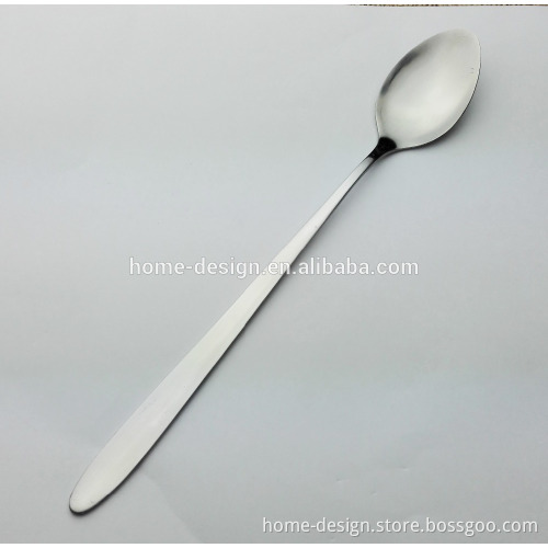 6pcs set of stainless steel long handle latte spoon set